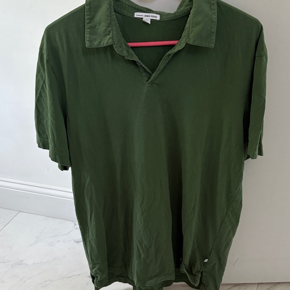 Standard James Perse Forest Green Polo Shirt- NFS- do not buy. Reserved